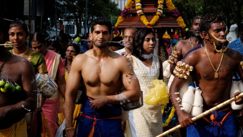 Thaipusam Carrying a Kavadi 