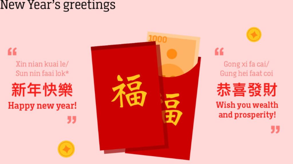 It’s believed these envelopes – known as hongbao/lai see – could protect children by warding off evil spirits called sui.